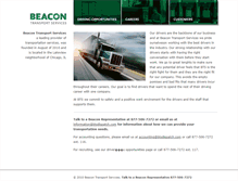 Tablet Screenshot of beacontransportservices.com